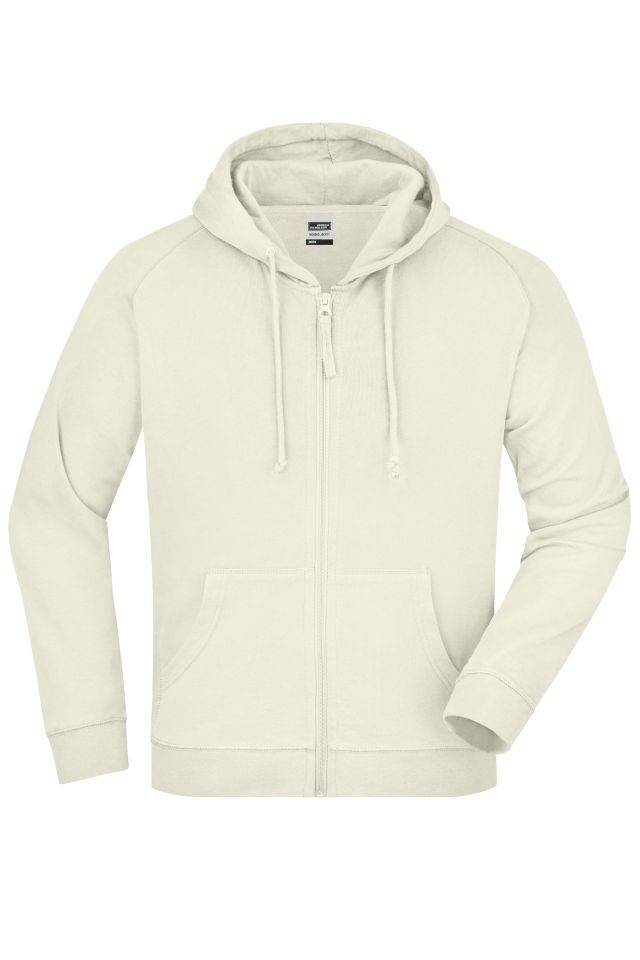 Hooded Jacket Klassische Kapuzenjacke aus hochwertiger French-Terry-Qualität braun/grau, Gr. S