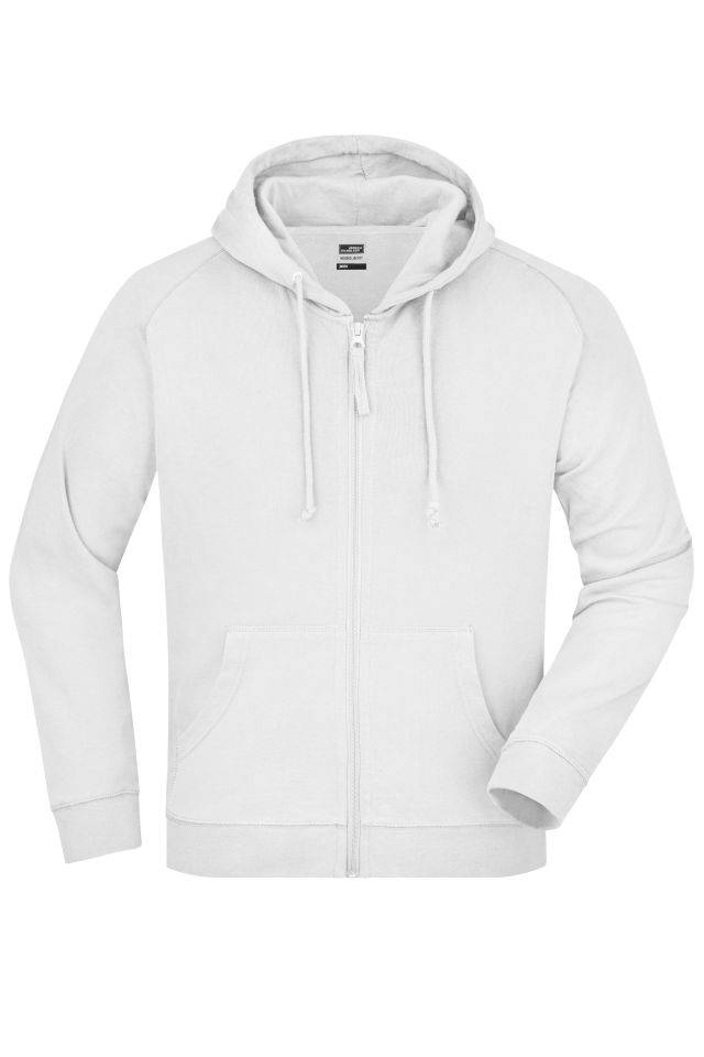 Hooded Jacket Klassische Kapuzenjacke aus hochwertiger French-Terry-Qualität weiß, Gr. XL