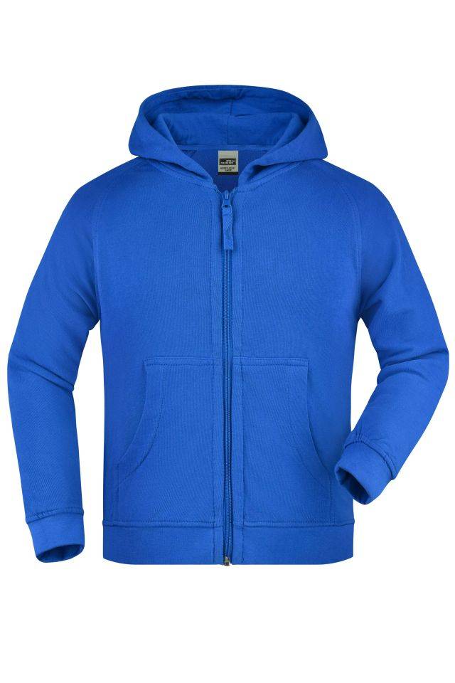 Hooded Jacket Junior Klassische Kapuzenjacke aus hochwertiger French-Terry-Qualität blau, Gr. L
