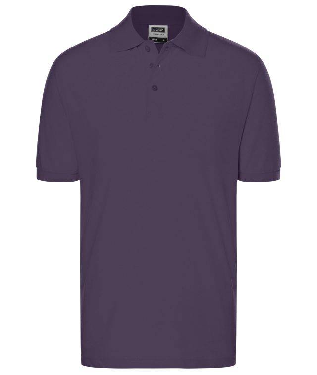 Classic Polo Hochwertiges Polohemd mit Armbündchen lila/braun, Gr. XL