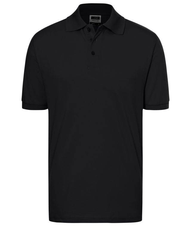 Classic Polo Hochwertiges Polohemd mit Armbündchen schwarz, Gr. S