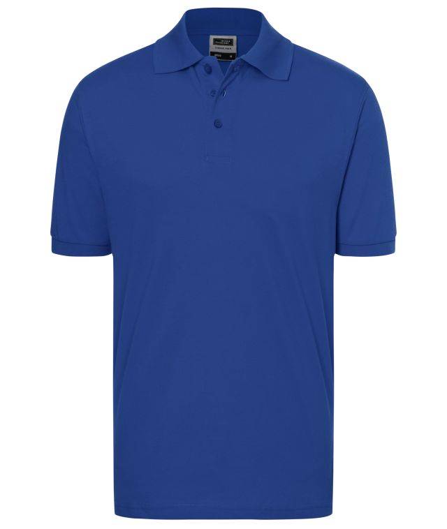 Classic Polo Hochwertiges Polohemd mit Armbündchen blau, Gr. XL
