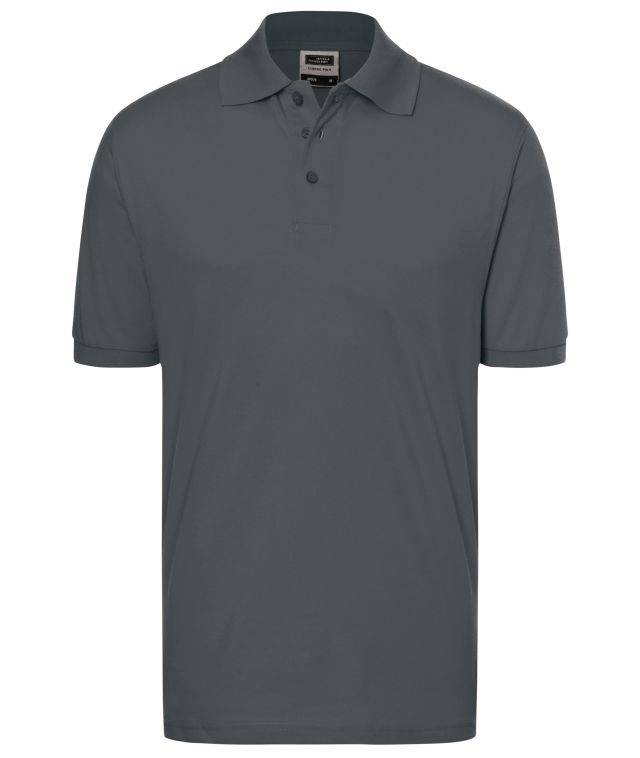Classic Polo Hochwertiges Polohemd mit Armbündchen grau, Gr. XL