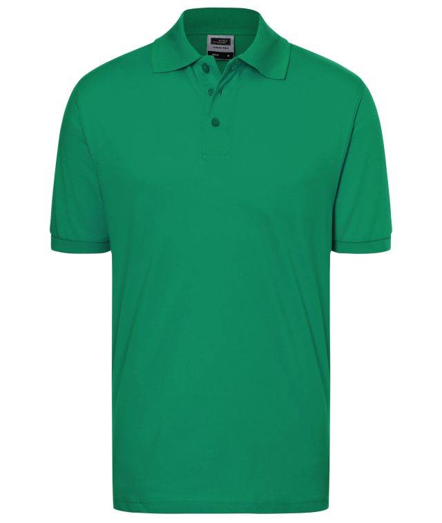 Classic Polo Hochwertiges Polohemd mit Armbündchen grün, Gr. M