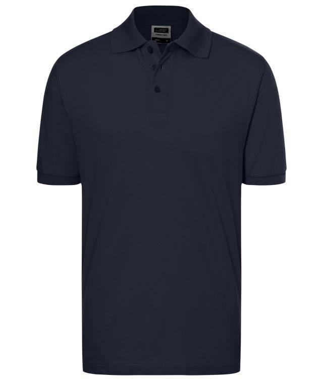 Classic Polo Hochwertiges Polohemd mit Armbündchen blau, Gr. L