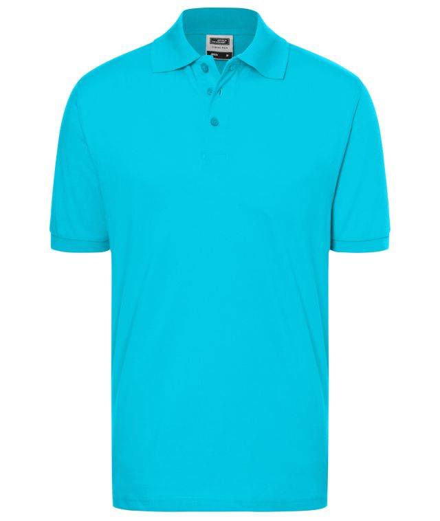 Classic Polo Hochwertiges Polohemd mit Armbündchen blau, Gr. S
