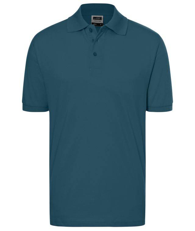 Classic Polo Hochwertiges Polohemd mit Armbündchen blau, Gr. M