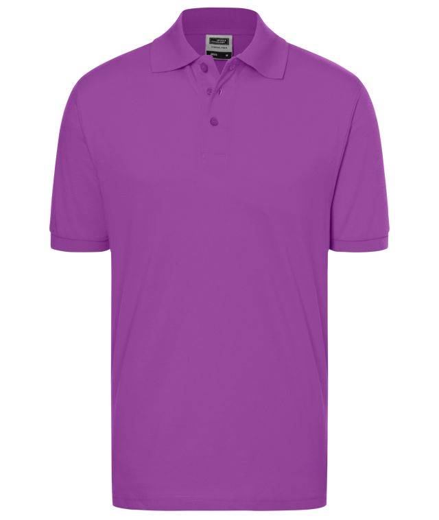 Classic Polo Hochwertiges Polohemd mit Armbündchen lila, Gr. L