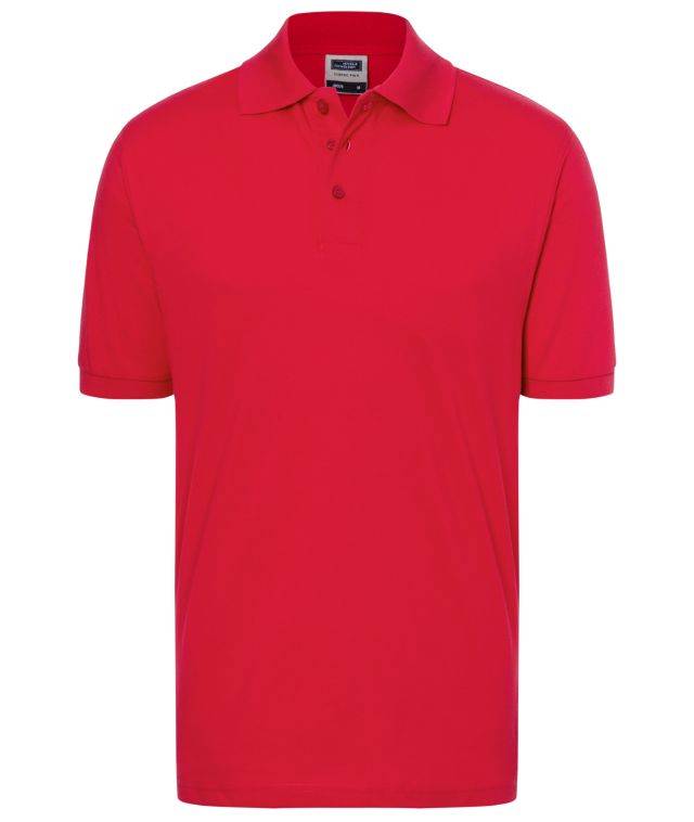 Classic Polo Hochwertiges Polohemd mit Armbündchen rot, Gr. XL