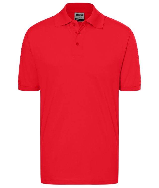 Classic Polo Hochwertiges Polohemd mit Armbündchen rot, Gr. M
