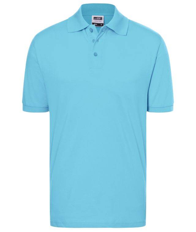 Classic Polo Hochwertiges Polohemd mit Armbündchen blau, Gr. L