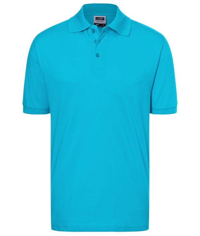Classic Polo Hochwertiges Polohemd mit Armbündchen blau, Gr. L