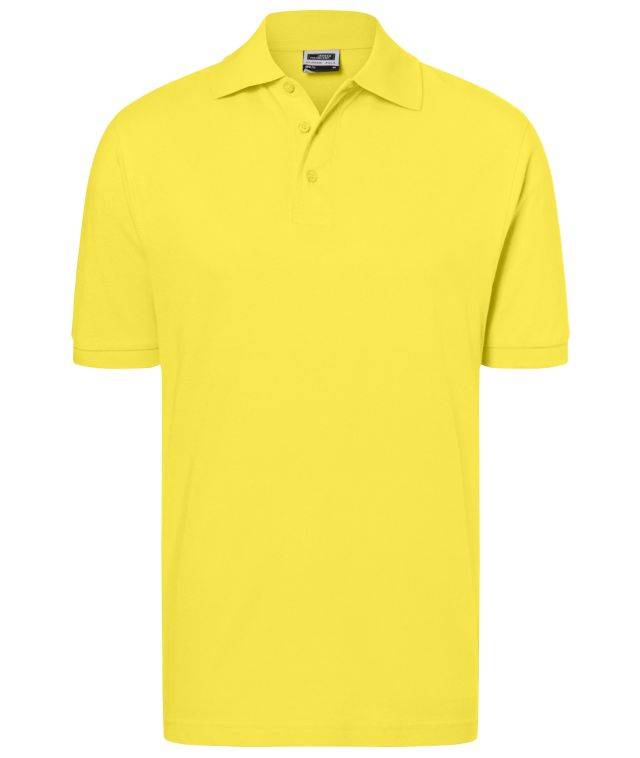 Classic Polo Hochwertiges Polohemd mit Armbündchen gelb, Gr. M