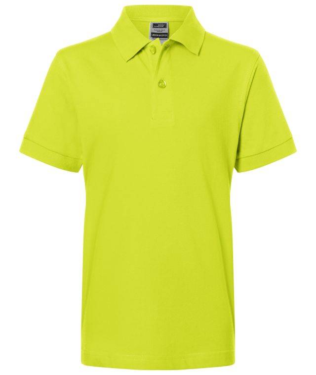 Classic Polo Junior Hochwertiges Polohemd mit Armbündchen gelb, Gr. S