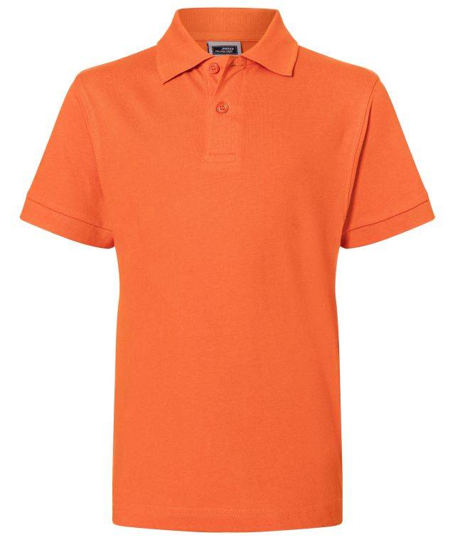 Classic Polo Junior Hochwertiges Polohemd mit Armbündchen orange, Gr. M