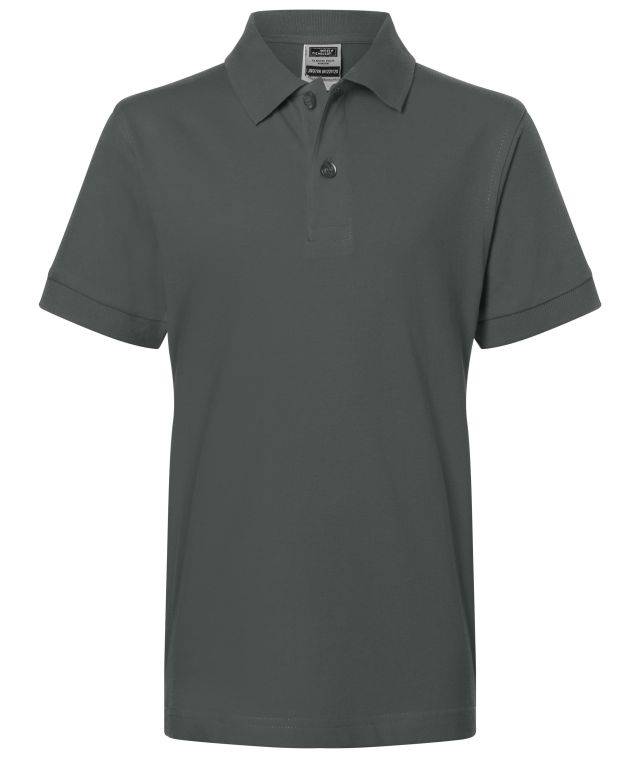 Classic Polo Junior Hochwertiges Polohemd mit Armbündchen grau, Gr. XL