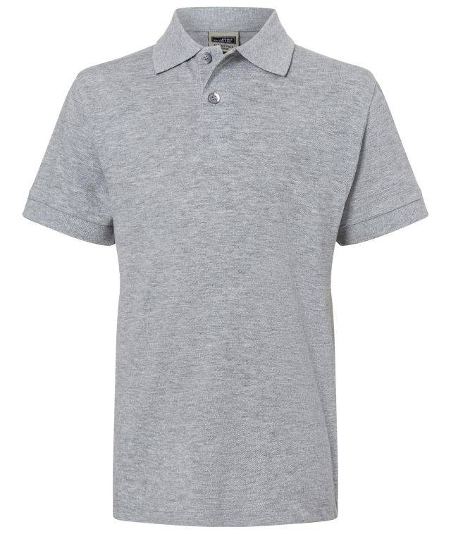 Classic Polo Junior Hochwertiges Polohemd mit Armbündchen grau, Gr. M