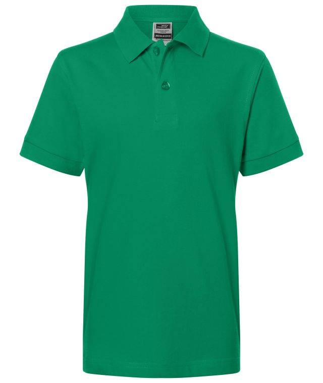 Classic Polo Junior Hochwertiges Polohemd mit Armbündchen grün, Gr. L