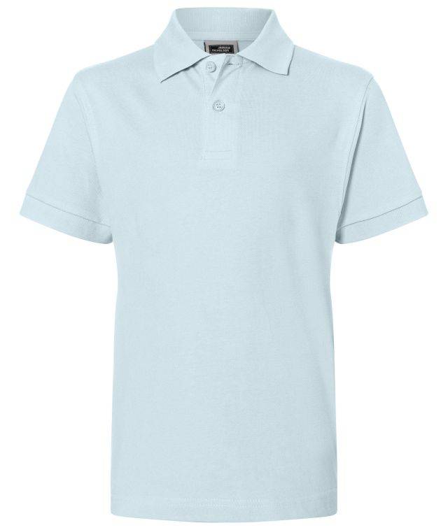 Classic Polo Junior Hochwertiges Polohemd mit Armbündchen blau, Gr. L
