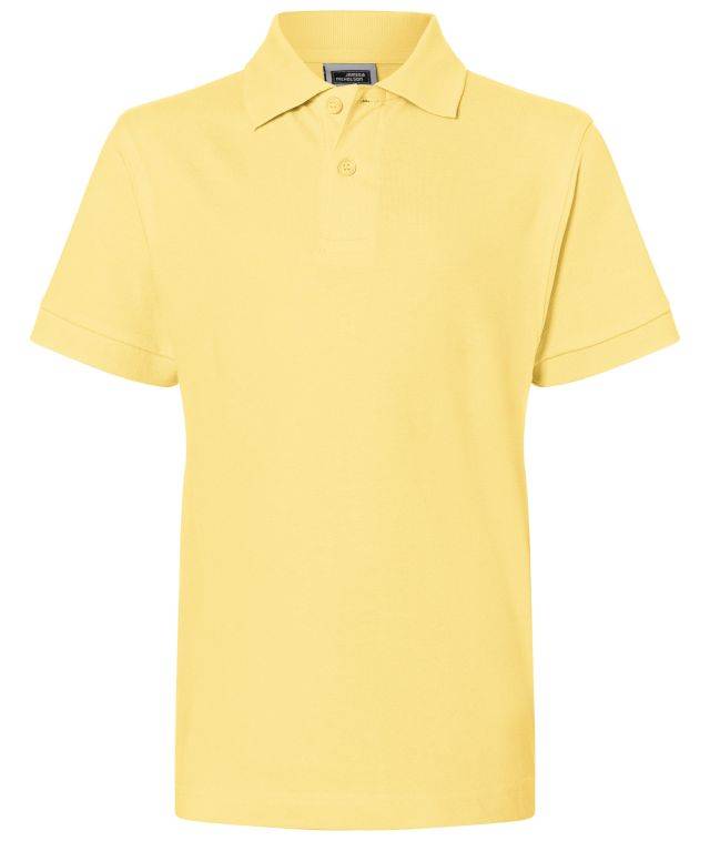 Classic Polo Junior Hochwertiges Polohemd mit Armbündchen gelb, Gr. XS