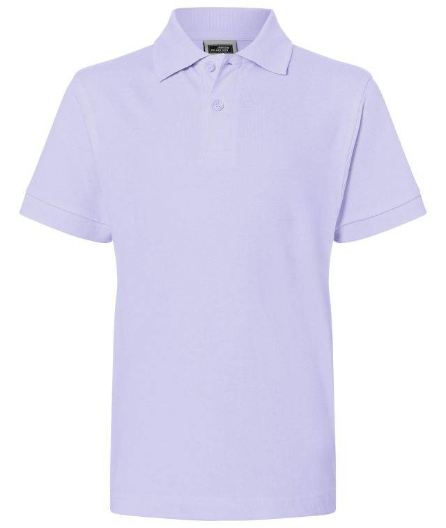 Classic Polo Junior Hochwertiges Polohemd mit Armbündchen lila, Gr. L