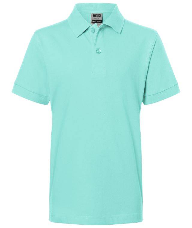 Classic Polo Junior Hochwertiges Polohemd mit Armbündchen grün, Gr. L