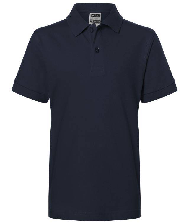 Classic Polo Junior Hochwertiges Polohemd mit Armbündchen blau, Gr. XXL
