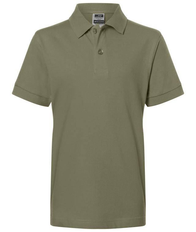 Classic Polo Junior Hochwertiges Polohemd mit Armbündchen braun/grün/oliv, Gr. XXL