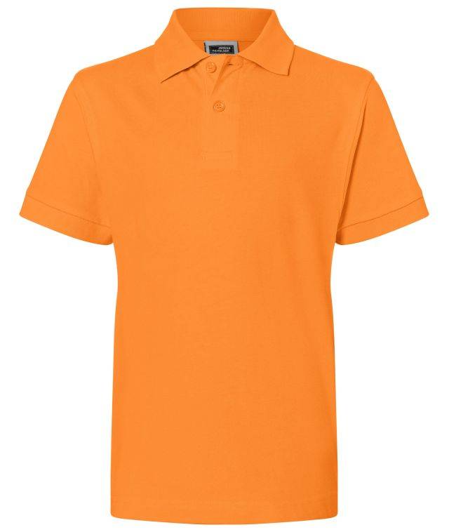 Classic Polo Junior Hochwertiges Polohemd mit Armbündchen orange, Gr. M