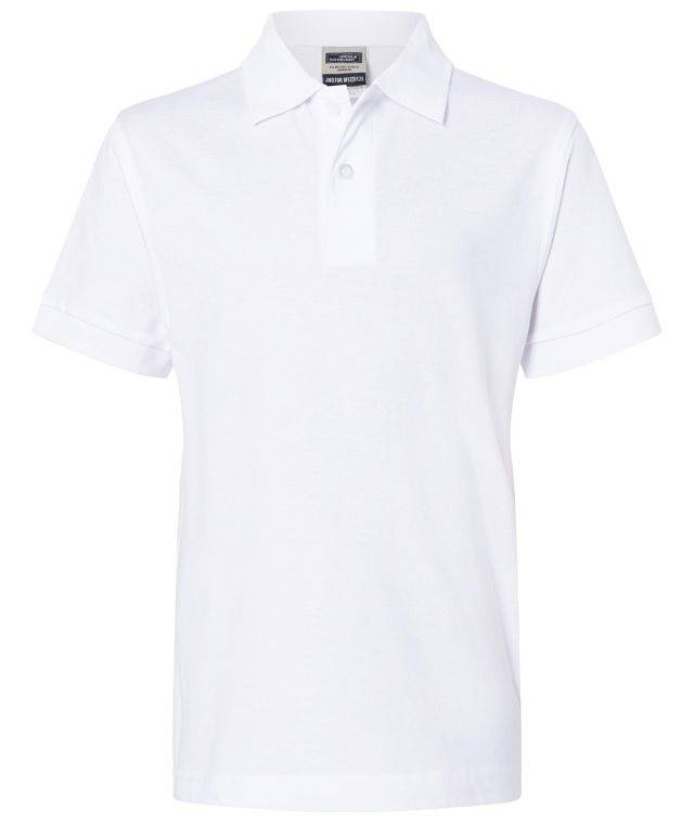 Classic Polo Junior Hochwertiges Polohemd mit Armbündchen weiß, Gr. XXL