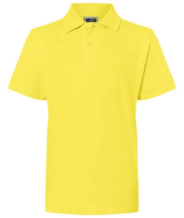 Classic Polo Junior Hochwertiges Polohemd mit Armbündchen gelb, Gr. XL