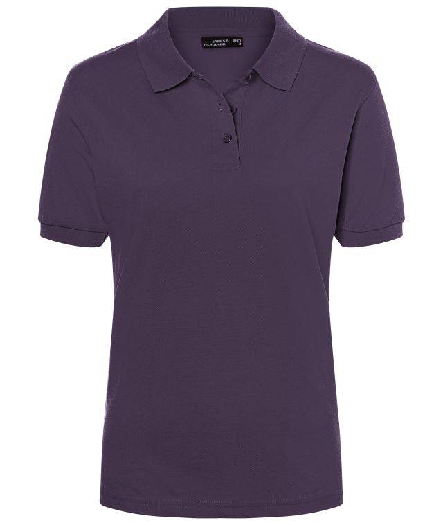 Classic Polo Ladies Hochwertiges Polohemd mit Armbündchen lila/braun, Gr. XL
