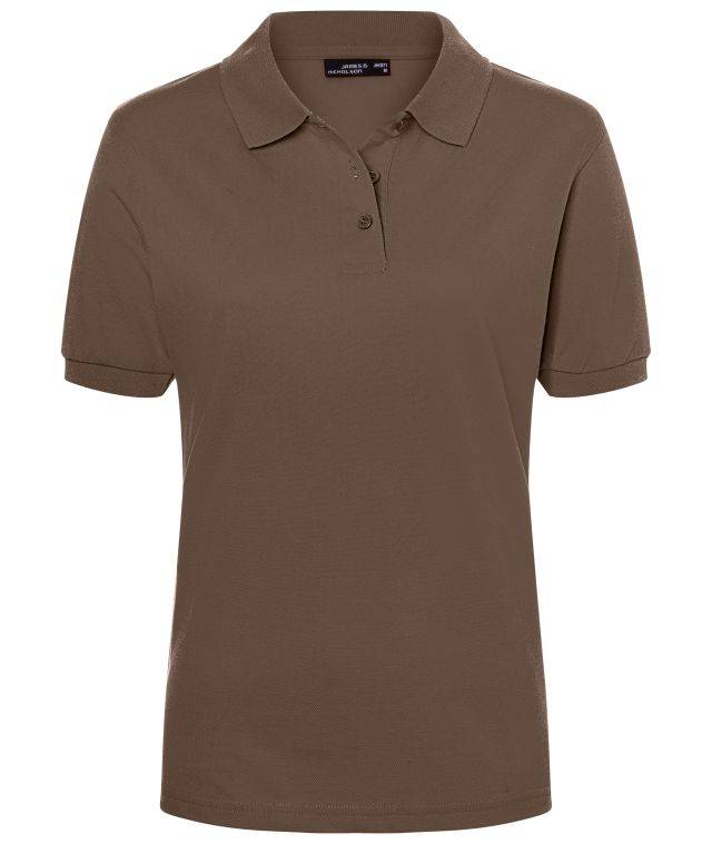 Classic Polo Ladies Hochwertiges Polohemd mit Armbündchen braun, Gr. S