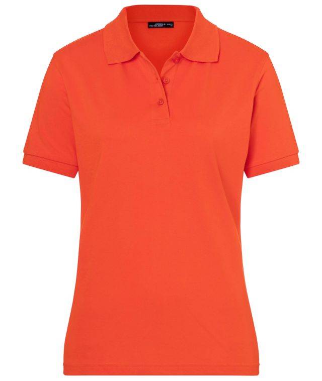 Classic Polo Ladies Hochwertiges Polohemd mit Armbündchen rot, Gr. M