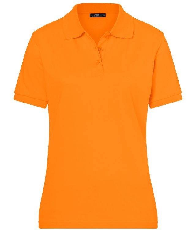 Classic Polo Ladies Hochwertiges Polohemd mit Armbündchen orange, Gr. M