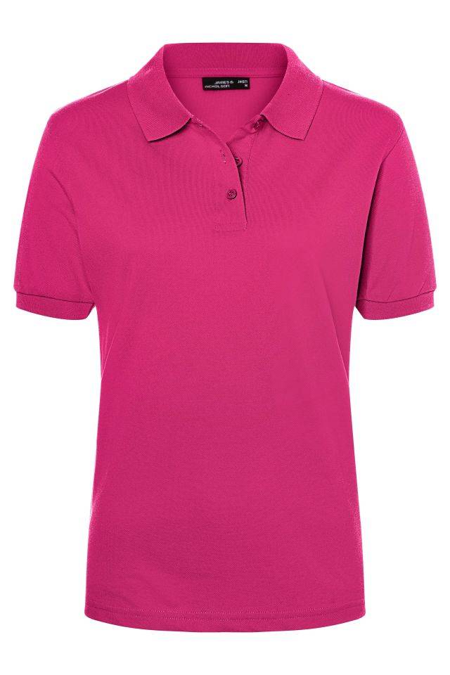 Classic Polo Ladies Hochwertiges Polohemd mit Armbündchen pink, Gr. S