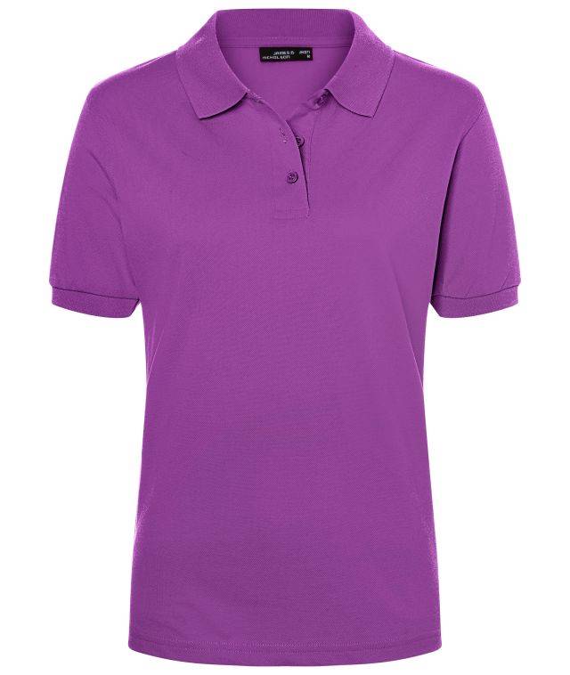Classic Polo Ladies Hochwertiges Polohemd mit Armbündchen lila, Gr. S
