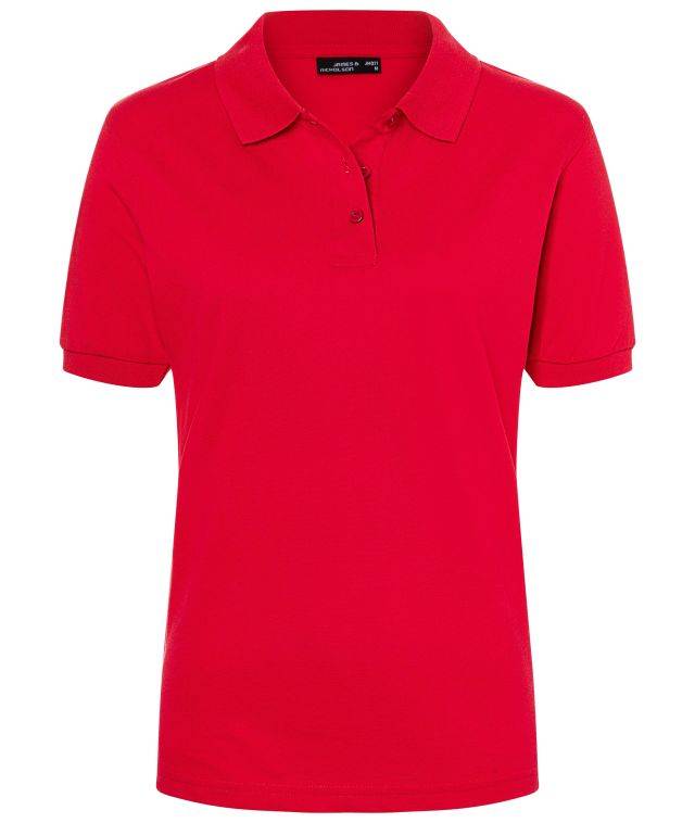 Classic Polo Ladies Hochwertiges Polohemd mit Armbündchen rot, Gr. L