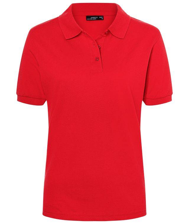 Classic Polo Ladies Hochwertiges Polohemd mit Armbündchen rot, Gr. L