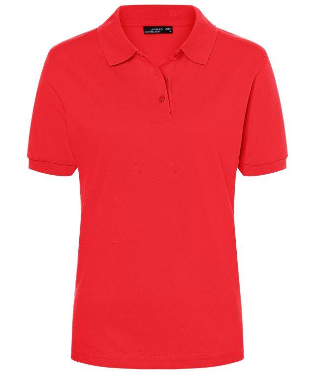 Classic Polo Ladies Hochwertiges Polohemd mit Armbündchen rot, Gr. M