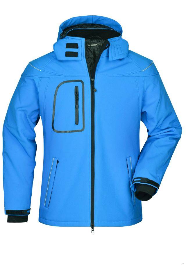 Men’s Winter Softshell Jacket Modische Winter Softshelljacke blau, Gr. M