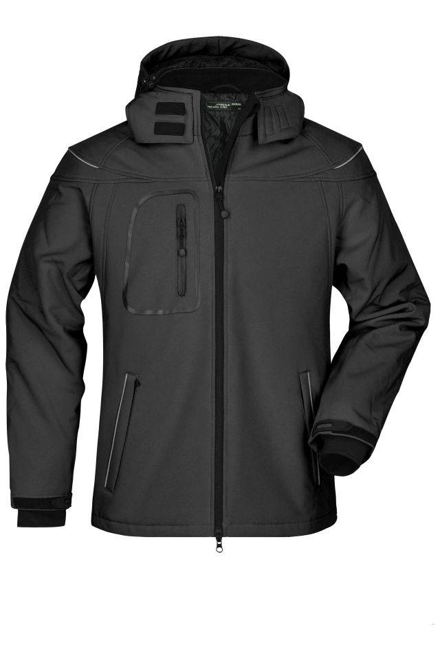 Men’s Winter Softshell Jacket Modische Winter Softshelljacke schwarz, Gr. 3XL