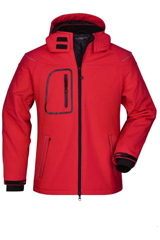 Men’s Winter Softshell Jacket Modische Winter Softshelljacke rot, Gr. XL