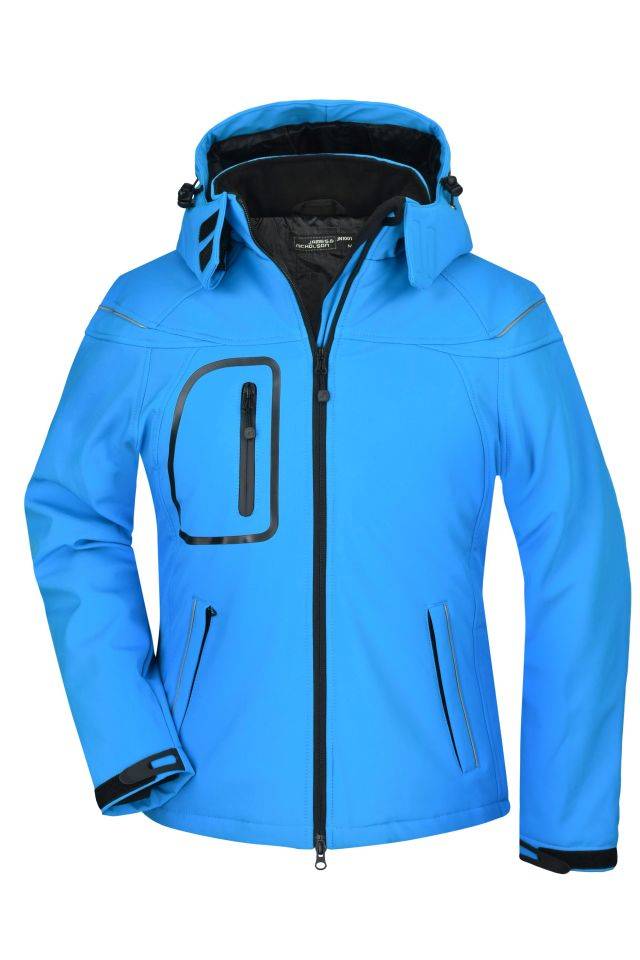 Ladies' Winter Softshell Jacket Modische Winter Softshelljacke blau, Gr. XXL