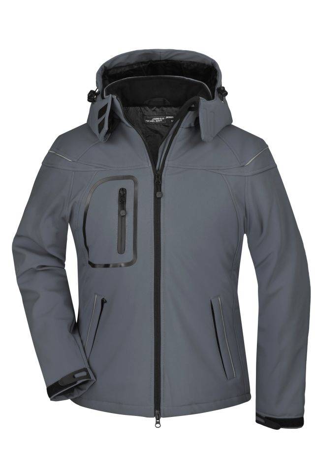 Ladies' Winter Softshell Jacket Modische Winter Softshelljacke grau, Gr. XL