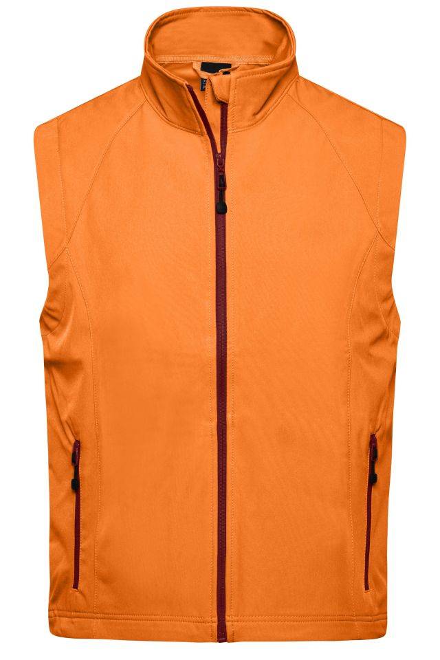 Men's Softshell Vest Modische Softshellweste orange, Gr. XL