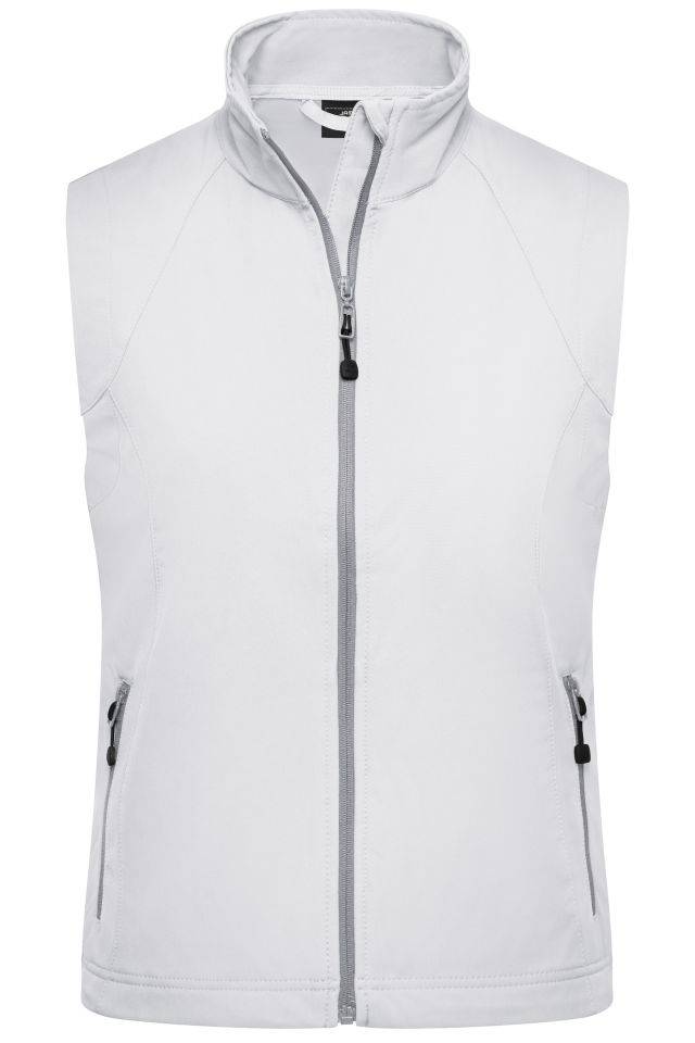 Ladies' Softshell Vest Modische Softshellweste weiß, Gr. L