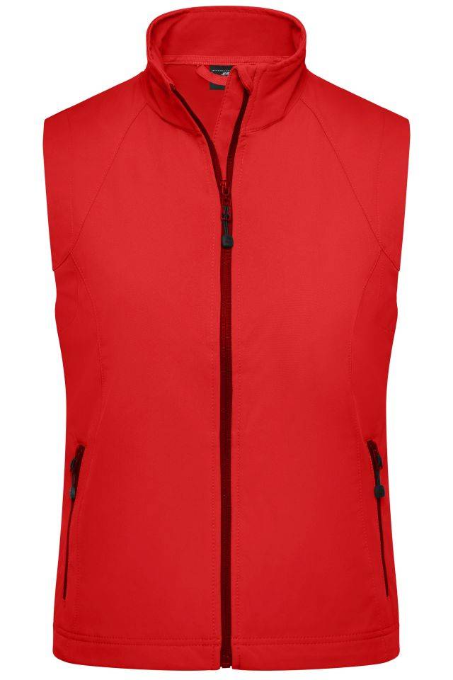Ladies' Softshell Vest Modische Softshellweste rot, Gr. S
