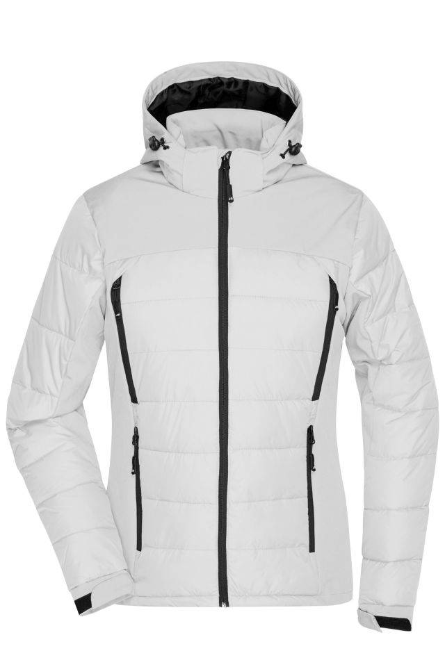 Ladies' Outdoor Hybrid Jacket Thermojacke in attraktivem Materialmix weiß, Gr. XL