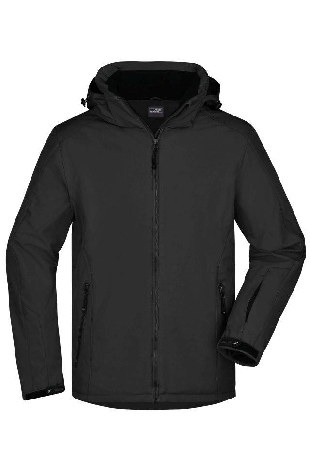 Men's Wintersport Jacket Elastische, gefütterte Softshelljacke schwarz, Gr. S